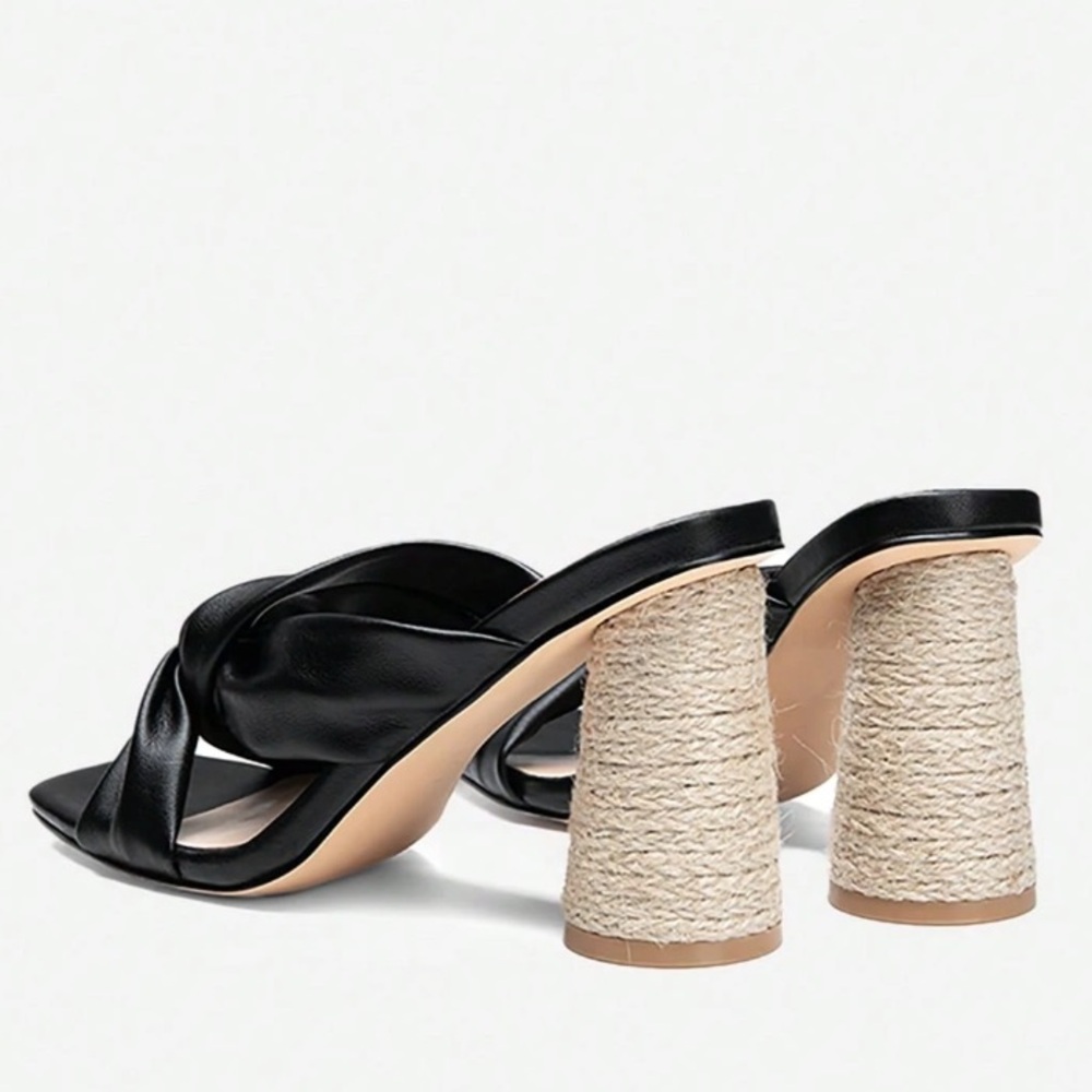 🆕 Chunky Round Heel Mule Sandals